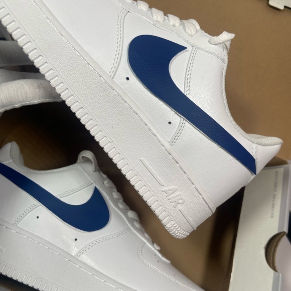 Custom Navy blue Air Force1 shoe accessory iron on patch design leather sneaker - Picture 7 of 9